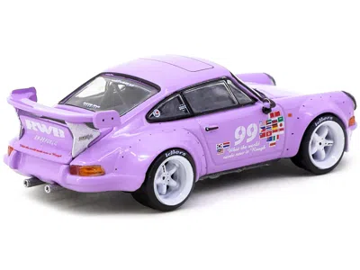 Tarmac Works Rwb Backdate #99 Violetta Purple "idlers 12 Hours" (2016) "hobby64" Series 1/64 Diecast Model Car By