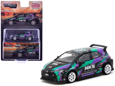 Tarmac Works Toyota Gr Corolla Rhd (right Hand Drive) "hks" Black With Graphics "global64" Series 1/64 Diecast Mo