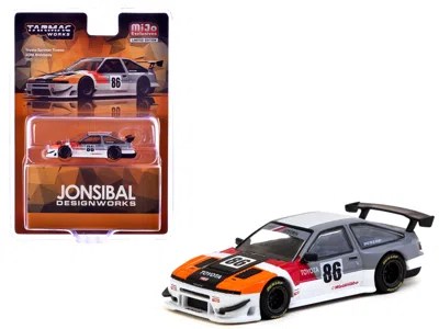 Tarmac Works Toyota Sprinter Trueno Ae86 Widebody Rhd (right Hand Drive) #86 "trd-jonsibal Designworks" White And In Multi