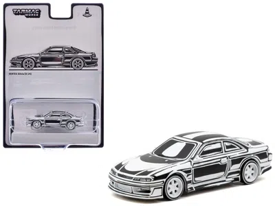 Tarmac Works Vertex Silvia (s14) "designed By Joshua Vides" Black And White "global64" Series 1/64 Diecast Model 