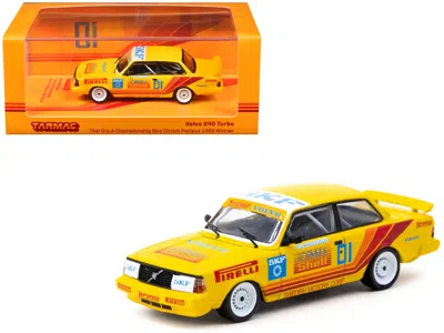 Tarmac Works Volvo 240 Turbo #01 Per-nar Andersson Winner "thai Group A Championship Bira Circuit Pattaya" (1988) In Yellow
