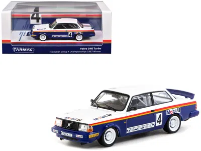 Tarmac Works Volvo 240 Turbo #4 Per-nar Andersson Winner "malaysian Group A Championships" (1987) "hobby64" Serie In Blue