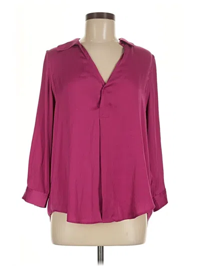 Pre-owned Tart 3/4 Sleeve Blouse In Burgundy