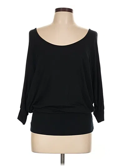 Pre-owned Tart 3/4 Sleeve Top Black Boatneck Tops