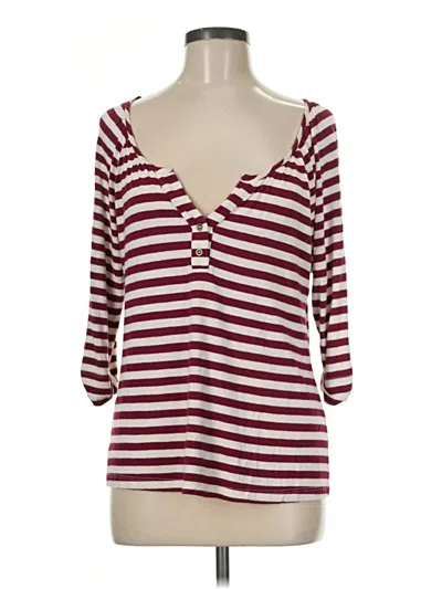Pre-owned Tart 3/4 Sleeve Top Burgundy Sweetheart Neckline Tops