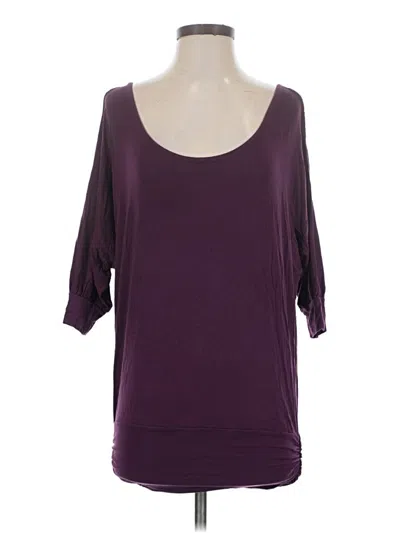 Pre-owned Tart 3/4 Sleeve Top Purple Scoop Neck Tops