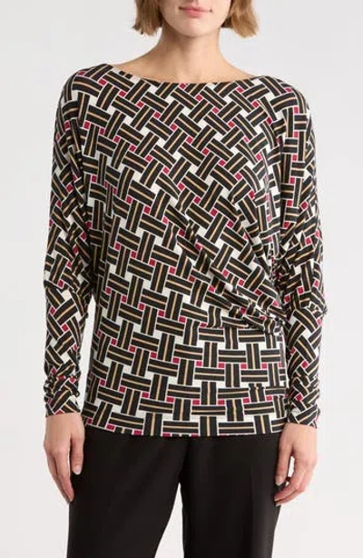 Tart Anita Asymmetric Long Sleeve Top In Multi