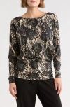 Tart Anita Asymmetric Long Sleeve Top In Multi