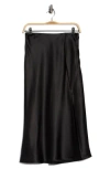 Tart Aryanwen Satin Midi Skirt In Black