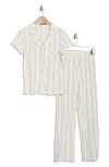 Tart Brushed Ginnie Long Pajamas In Vertical Varigated Stripe
