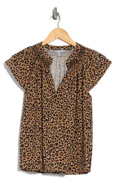 Tart Brynn Short Sleeve Top In Brown