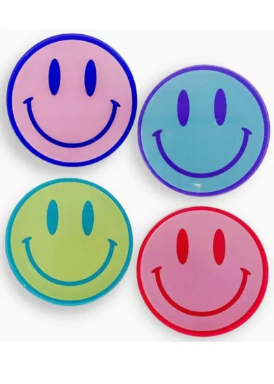 Tart By Taylor All Smiles Coasters (set Of 4) In Multi-color