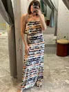 Tart Collections Abby Maxi Dress In Orange/ Black