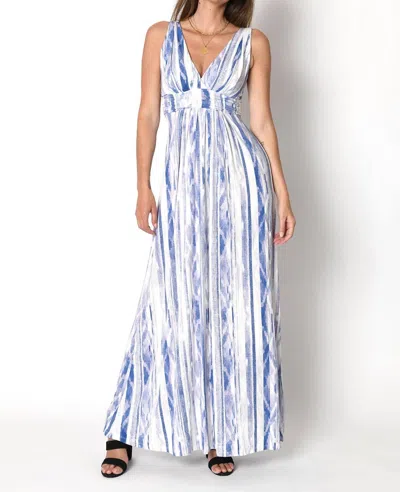 Tart Collections Adrianna Modal Maxi Dress In Ikat Stripe In Multi