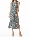 Tart Collections Adya Poly Silk Printed Dress In Classic Zebra In Multi
