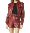 Tart Collections Amma Vegan Leather Jacket In Cabernet In Red