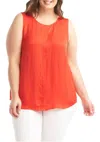 Tart Collections Angelle Plus Top In Fiery Red In Red