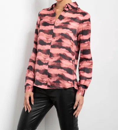 Tart Collections Ardelia Poly Silk Top In Watercolor Sky In Multi
