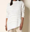 Tart Collections Bessie Sweater In Winter White Zebra In Multi