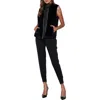 Tart Collections Brent Womens Faux Fur Reversible Vest In Black