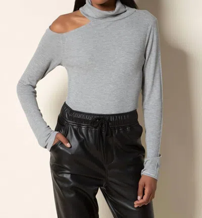 Tart Collections Cassy Top In Light Heather Grey