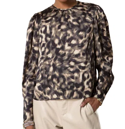 Tart Collections Charise Top In Abstract Tie Dye Animal In Multi