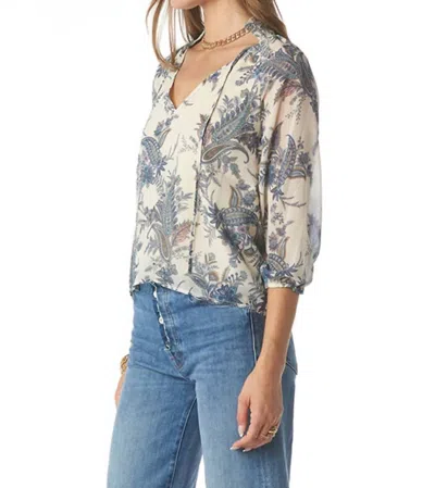 Tart Collections Cheri Blouse In Paisley Bouquet In Beige