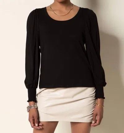 Tart Collections Cora Long Sleeve Toptop In Black