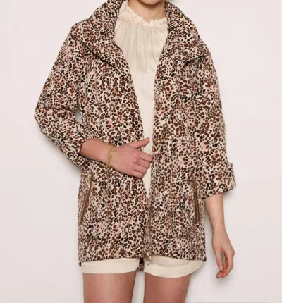Tart Collections Cory Print Jacket In Taupe Watercolor In Multi