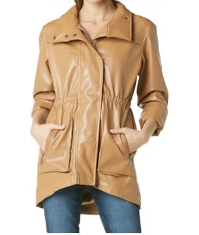 Tart Collections Cory Vegan Leather Jacket In Soft Brown In Multi