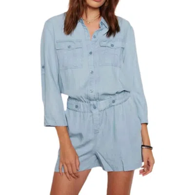 Tart Collections Dale Romper In Light Wash In Blue