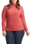 Tart Collections Deb Plus Top In Cranberry In Pink