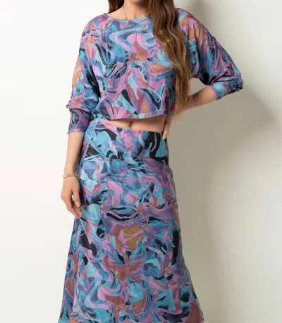 Tart Collections Ditza Top In Marbled Painting In Multi