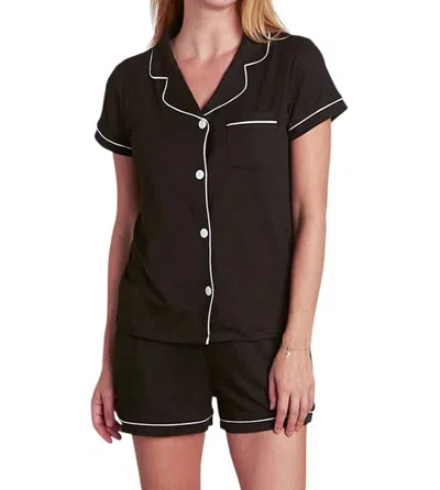 Tart Collections Dixie Pajama Top And Short Set In Black
