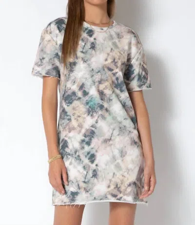 Tart Collections Ellena Dress In Fog Tie Dye In Beige