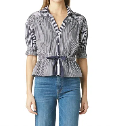 Tart Collections Ellie Stripe Top In Poplin Stripe In White