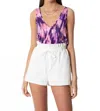 Tart Collections Eve Top In Diamond Ikat In Multi