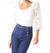 Tart Collections Calliope Top In White Eyelet In White