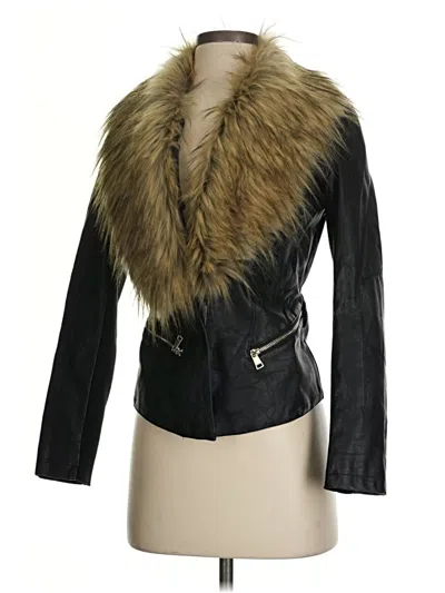 Pre-owned Tart Collections Faux Fur Jacket In Black