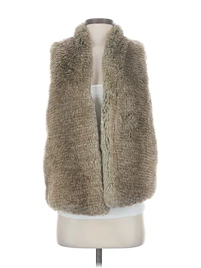 Pre-owned Tart Collections Faux Fur Vest In Gold