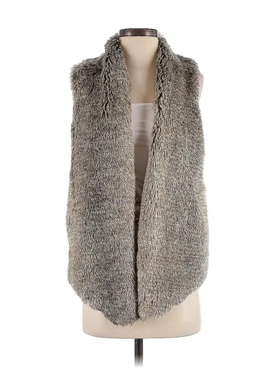 Pre-owned Tart Collections Faux Fur Vest In Gray