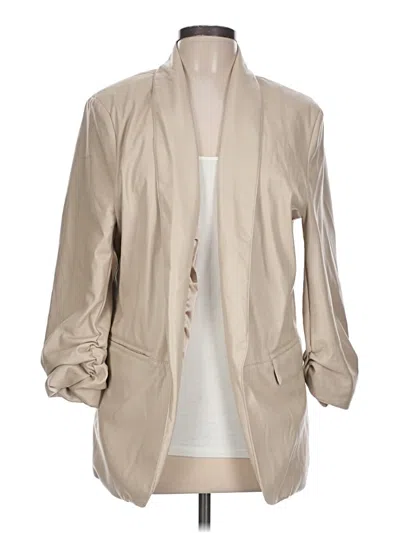 Pre-owned Tart Collections Faux Leather Jacket In Ivory