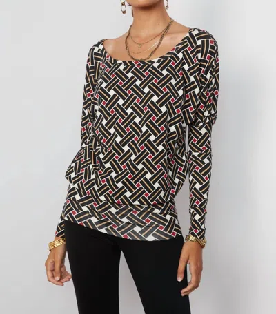 Tart Collections Geniveve Top In Parquet Red In Multi
