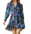 Tart Collections Glenna Silk Floral Dress In Twilight Petals In Multi