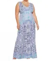 Tart Collections Grecia Plus Maxi In Blue Sunset Lattice In Multi