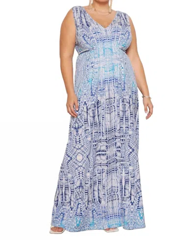 Tart Collections Grecia Plus Maxi In Blue Sunset Lattice In Multi