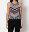 Tart Collections Hallie Modal Top In Floral Chevron In Multi