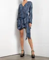 Tart Collections Isono Zebra Printed Dress In Twilight Zebra In Blue