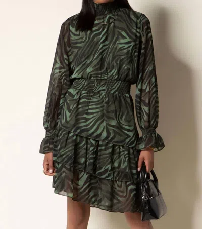 Tart Collections Kensley Dress In Dark Zebra In Black