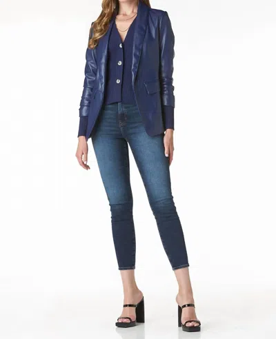 Tart Collections Kia Vegan Blazer In Deep Cobalt In Blue